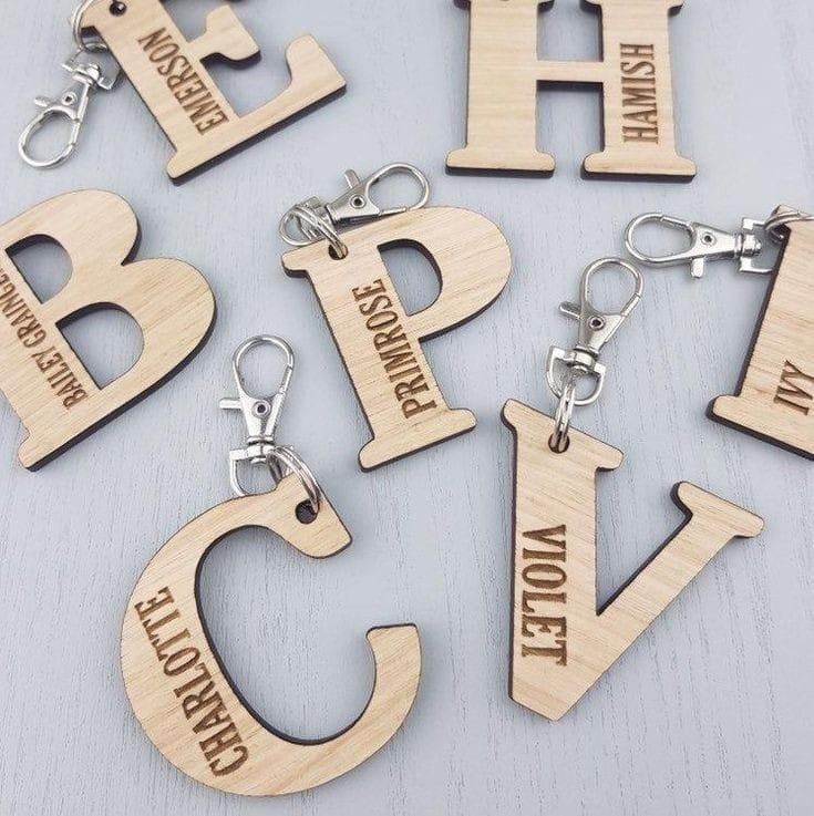 Personalised Letter Keychains